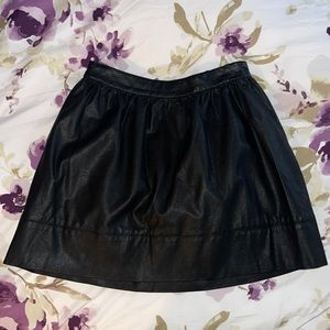 Faux leather skirt